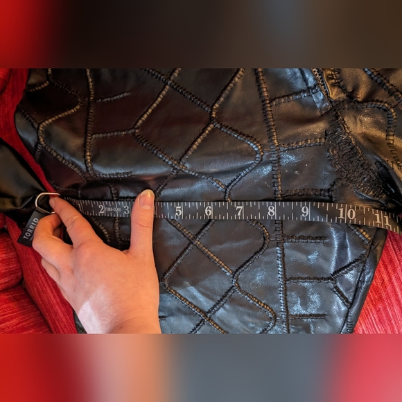 Vintage Lip Service Sex in the Saddle patchwork low rise bootcut PVC pants - 34 - Picture 13 of 15